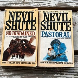 2 Nevil Shute Classics So Disdained & Pastoral Softcover Books